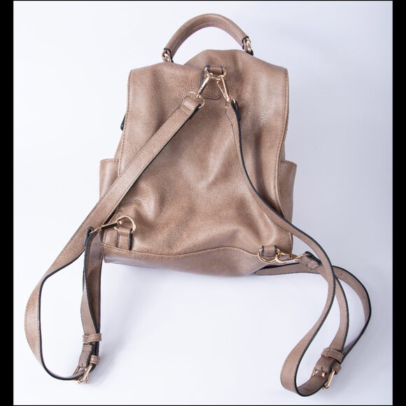 Urban Expressions Miles Taupe Backpack EUC - Picture 2 of 5